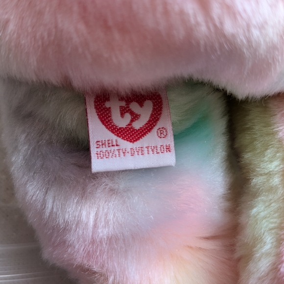 Ty Incorporated Bear Happy Birthday Plush Stuffed Toy 2000 Tie Dye M-2 - Picture 8 of 9